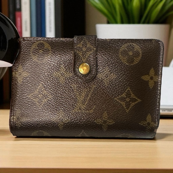 Louis Vuitton Monogram Canvas Bifold Wallet Brown/Gold One Size - Picture 1 of 11